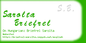 sarolta briefrel business card